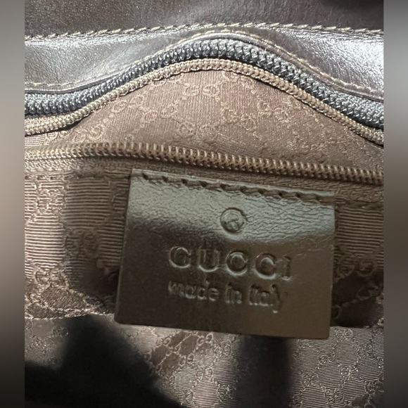 GUCCI Web Sherry Line Tote Bag Canvas Leather Purse- 💎Authenticated 💎 - Picture 11 of 16